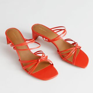 & Other Stories + Strappy Knotted Heeled Sandals