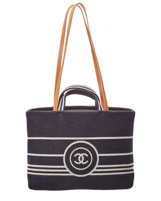 Chanel + Limited Edition Blue Denim Shopping Tote