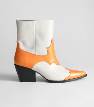 & Other Stories + Duo Toned Leather Cowboy Boots