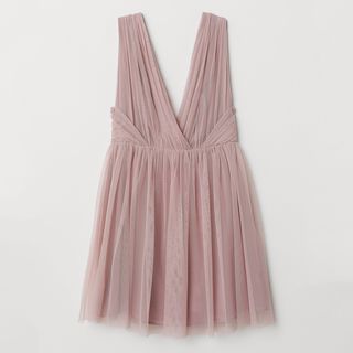 H&M + V-Neck Tulle Dress