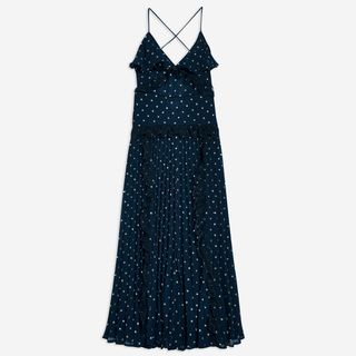 Topshop + Lace Metallic Thread Dress