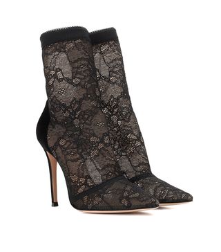 Gianvito Rossi + Brinn Lace Ankle Boots