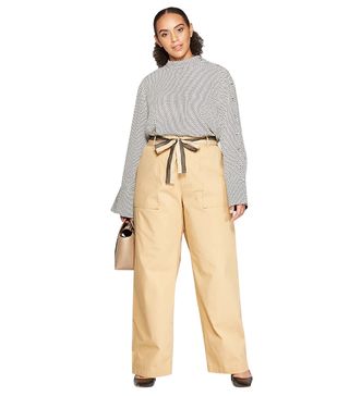 Who What Wear + Duo Front Pocket Straight Wide Leg Cargo Pants