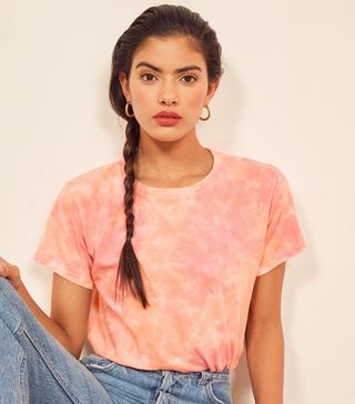 Reformation + Perfect Vintage Tee in Peach Sunset