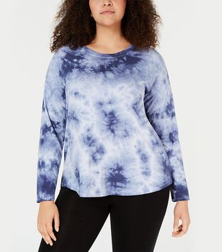 Calvin Klein Performance + Tie-Dyed Drop-Shoulder T-Shirt