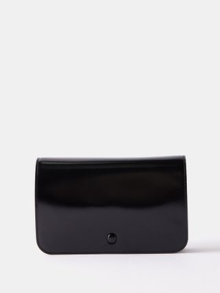 The Row + Multi gusset leather clutch bag