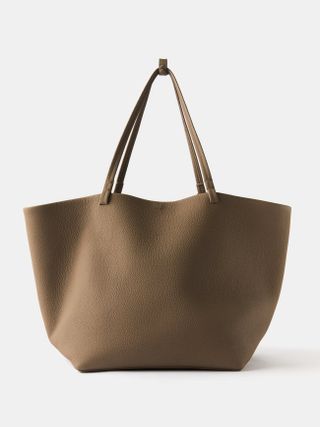 The Row + Park Xl Grained-Leather Tote Bag