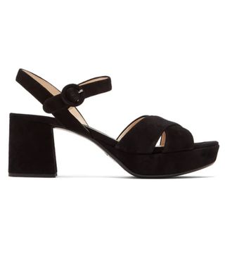 Prada + Platform Suede Sandals