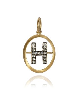 Annoushka + 18ct Gold Diamond Initial H Pendant