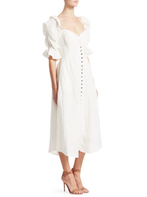 21 Puff-Sleeve Sweetheart Dresses I'm Obsessing Over | Who What Wear