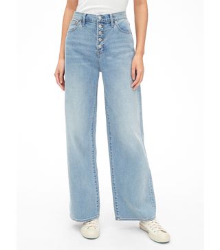 Gap + High Rise Wide-Leg Jeans with Button-Fly