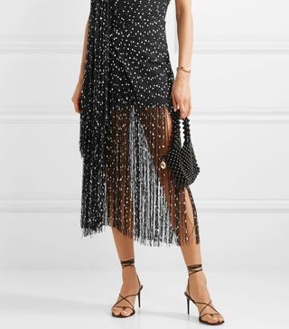 Jacquemus + Capri Fringed Bouclé Midi Skirt