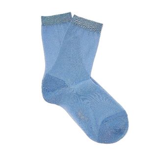 Falke + Metallic Ankle-Knit Socks