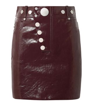 Alexander Wang + Patent-Leather Mini Skirt