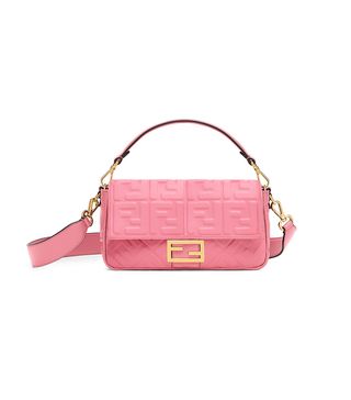 Fendi + Pink Leather Baguette Bag