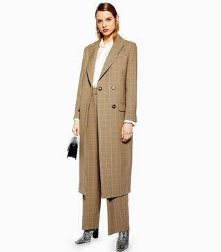 Topshop + Tailored Check Coat