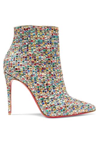 Christian Louboutin + So Kate Embellished Tweed Ankle Boots