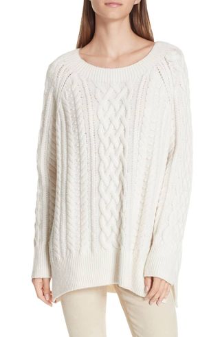 Vince + Cable Stitch Tunic Sweater