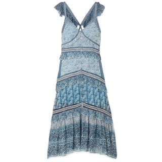 Sea + Bella Tiered Printed Voile Midi Dress