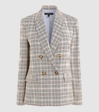 Emma Willis x Next + Pastel Check Double Breasted Jacket