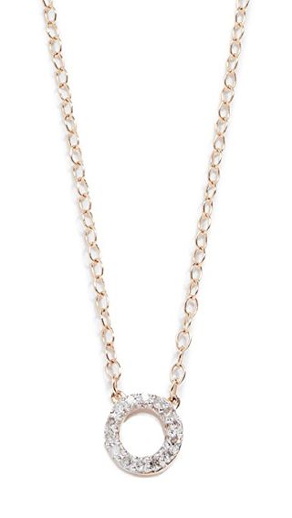 Mateo + 14k Mini Diamond Circle Necklace