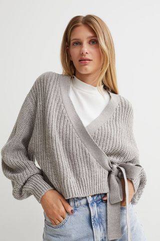 H&M + Knit Wrap-Front Cardigan