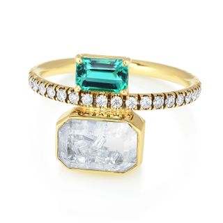 Moritz Glik + R1001 Diamond and Emerald Ring