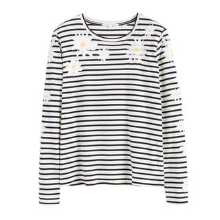 Chinti and Parker + Ivory Cotton Debbie Long Sleeve T-Shirt