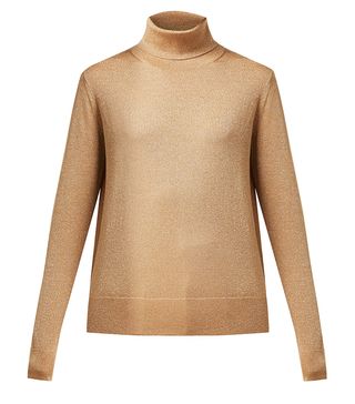Joseph + Roll-Neck Metallic Wool-Blend Sweater