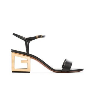 Givenchy + 60 Triangle Cutout Heel Leather Sandals