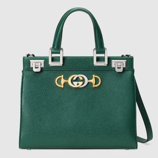 Gucci + Zumi Grainy Leather Small Top-Handle Bag
