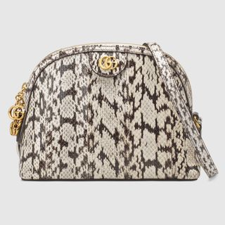 Gucci + Ophidia Small Snakeskin Shoulder Bag