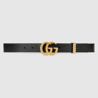 Gucci + Leather Belt With Torchon Double G Buckle