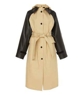 Kassl + Contrast Sleeves Cotton Trench Coat