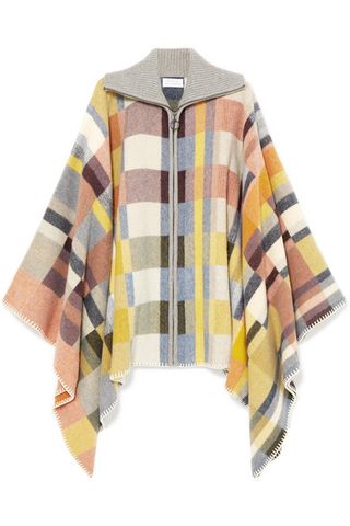 Holzweiler + Checked Wool and Cashmere-Blend Poncho