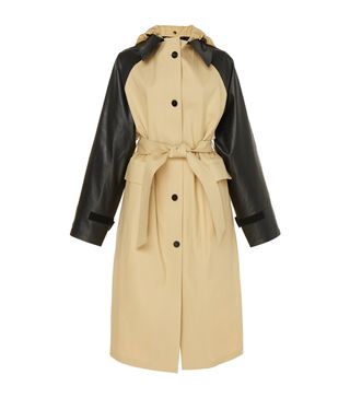 Kassl + Contrast Sleeves Cotton Trench Coat