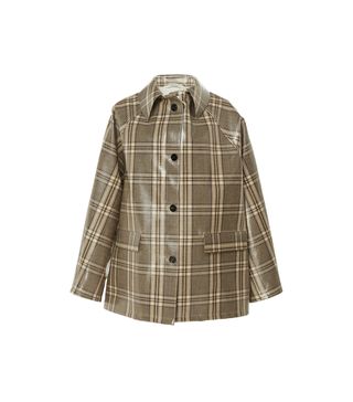Kassl + Coated Check Short Wool-Blend Jacket