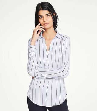 Ann Taylor + Striped Essential Shirt