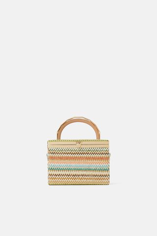 Zara + Multi-Stripe Box Bag