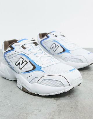 New Balance + New Balance 452 Trainers in Light Blue and White