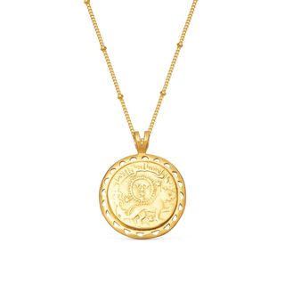 Missoma + Lucy Williams Gold Rising Sun Medallion Coin Necklace