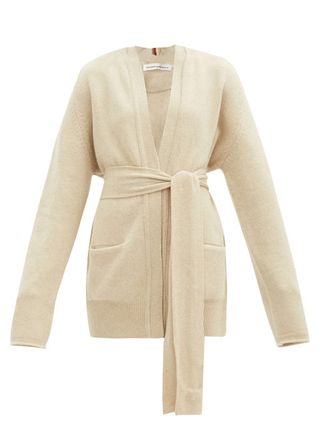 Extreme Cashmere + No.154 Care Belted Stretch-Cashmere Cardigan