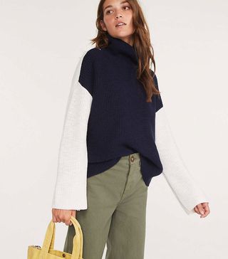 Lou & Grey + Colorblock Turtleneck Sweater