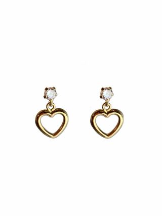 Tuza + Stone Heart Earrings