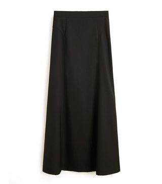 Mango + Pleat Detail Long Skirt