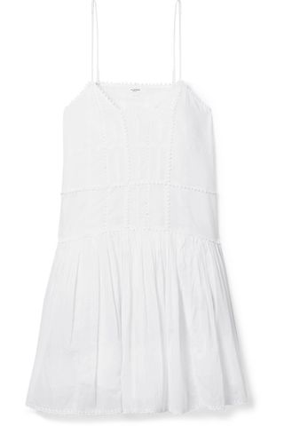 Isabel Marant Etoile + Amelie Embroidered Cotton-Voile Mini Dress