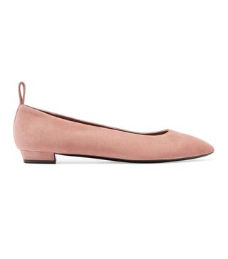 The Row + Lady Di Suede Ballet Flats