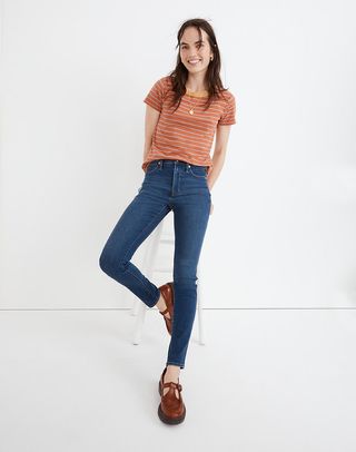 Madewell + 10-Inch High Waist Skinny Jeans Button-Through Edition