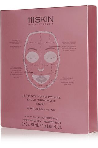 111 SKIN + Rose Gold Brightening Facial Treatment Mask X 5