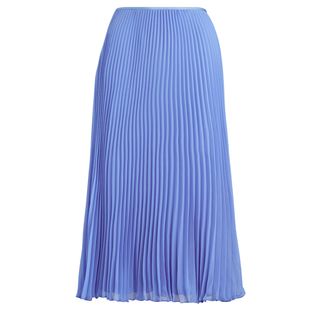 Ralph Lauren + Pleated Georgette Midi Skirt